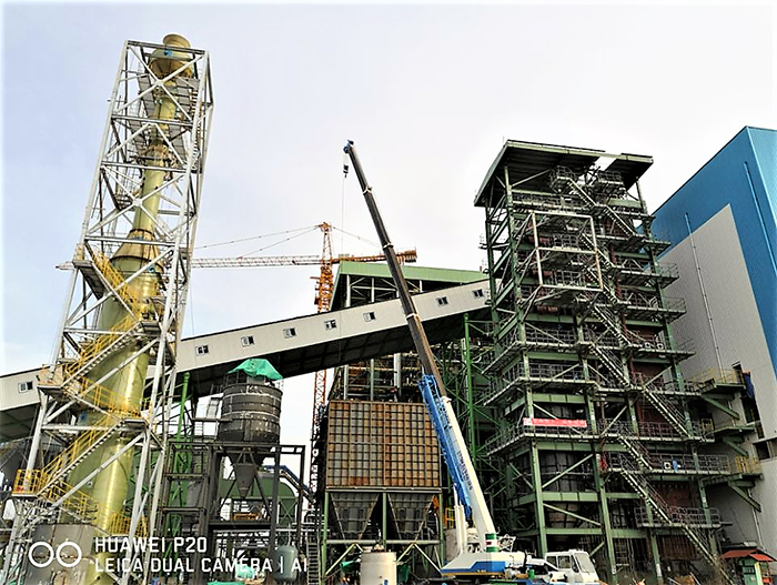 越南正隆平陽造紙責(zé)任有限公司CLVP 1號廢渣爐安裝工程